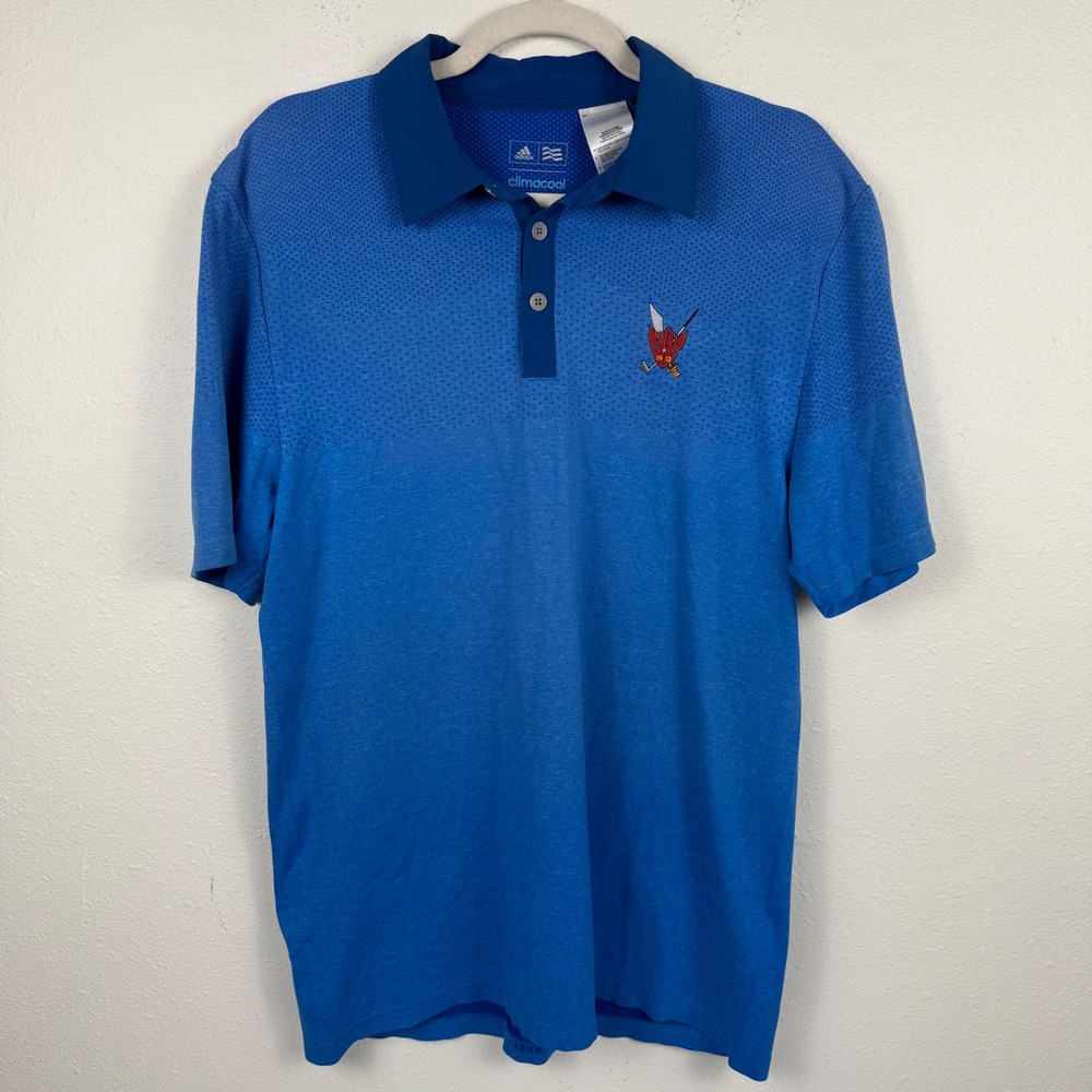 Adidas Climacool Golf Polo Shirt Mens Large Blue Short Sleeve Perforated LuLu GC